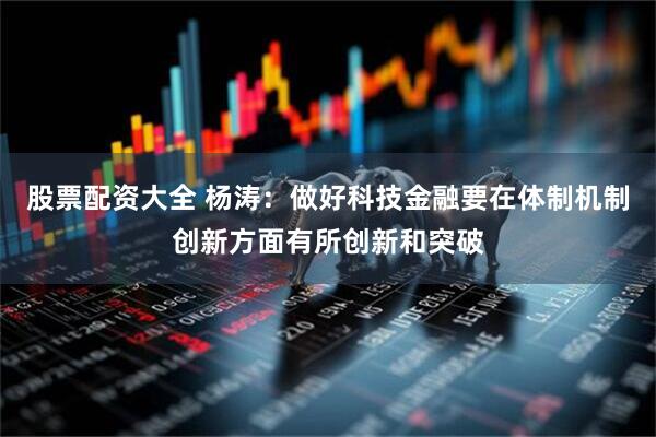 股票配资大全 杨涛：做好科技金融要在体制机制创新方面有所创新和突破
